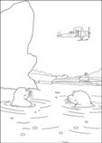 coloring page Lars the little polar bear